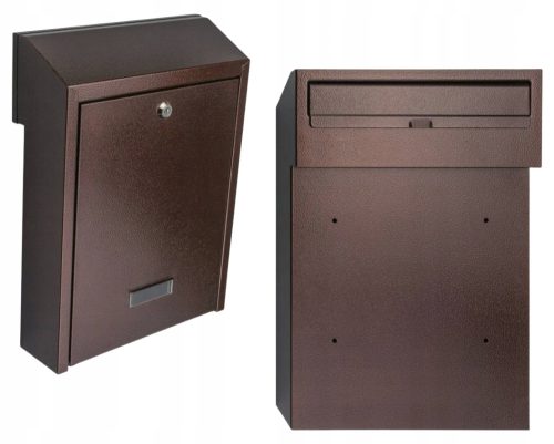 Postaláda - Euro postafiók, HuW drop box, barna árnyalatok