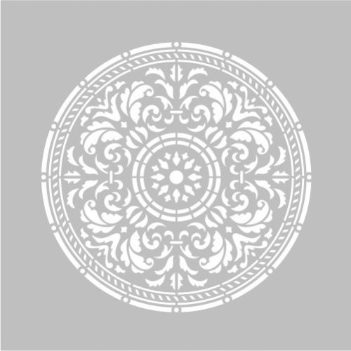 Stencil festéshez - Újrafelhasználható Stuiki gipsz sablon | mandala | 55 cm