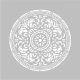 Stencil festéshez - Újrafelhasználható Stuiki gipsz sablon | mandala | 55 cm