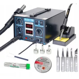   2 az 1-ben forrasztópáka (meleg levegő és hegy) Hotair 640 W