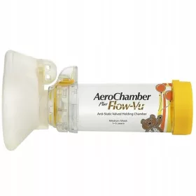   Gyermek inhalátor - Aerochamber plusz áramlási kamra gyermekek számára 1-5 sárga