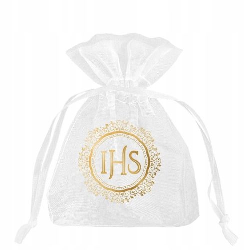  Köszönöm táskák COMMUNION 10db WHITE IHS