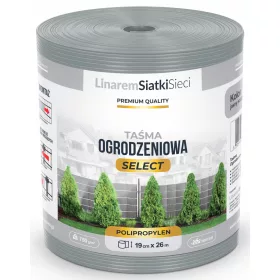  POLIPROPILÉN KERÍTÉSSZALAG 19x26 SZÜRKE UV+