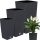  Deco4Home virágcserép 22,5 cm x 22,5 x 42 cm műanyag antracit + 2 egyéb termék