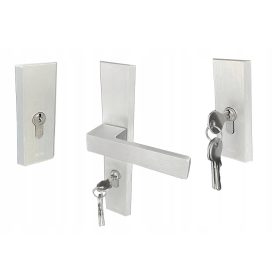   AXA külső fogantyú, hosszú, szögletes lemez, lap lyukkal a betéthez