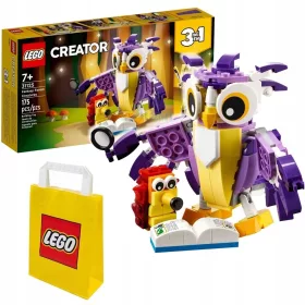    LEGO Creator 3 az 1-ben 31125 fantasztikus erdei lény + LEGO papírzacskó 6315786 sárga 24x8x18 cm