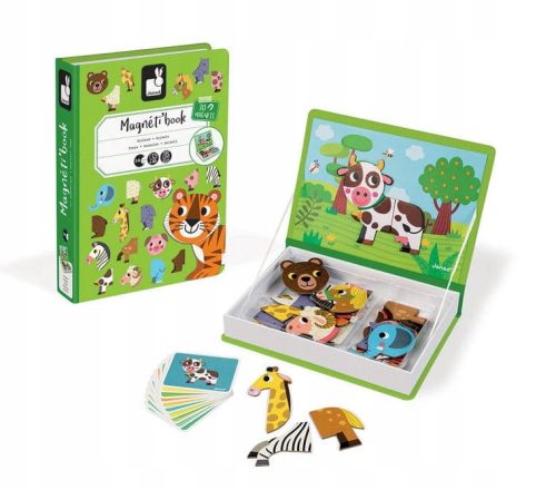Montessori játék - Janod mágneses mágneses puzzle állatok
