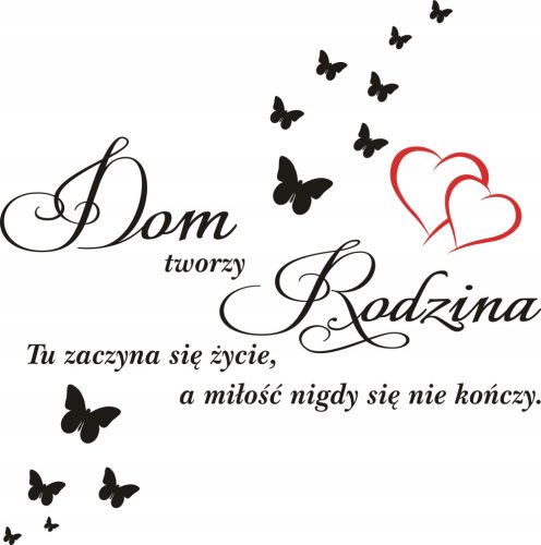  Falmatrica A Stickerlandia házat Family 100x100 cm-es fekete felirat készíti