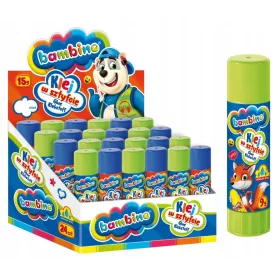  Ragasztó gyerekeknek - Bambino iskolai ragasztórúd 9g, 24 db