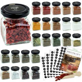  Fűszeres üveg 120ml 24 db + 200 matrica