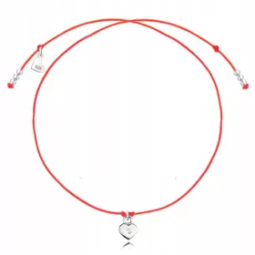  Zsinóros karkötő ezüst szívvel. 925