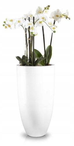 Virágcserepek - Polnix virágcserép 62 cm x 32 x 62 cm átmérője 32 cm üvegszál fehér