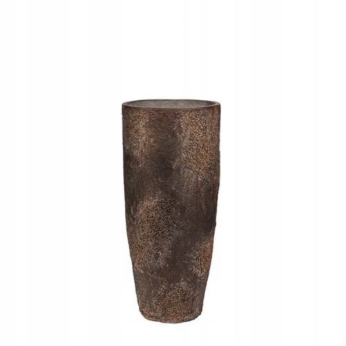  Fazekas edények 37 cm x 37 x 80 cm átmérő 37 cm üvegszál + cement, homok és őrölt kő barna és bézs árnyalatai, többszínű