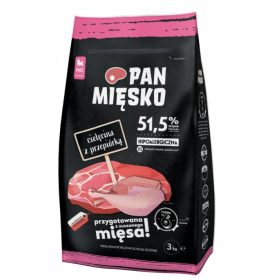  Serpenyős borjúhús fürjes 3kg-os kölyökkutyáknak