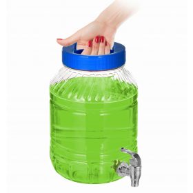   Élelmiszertartó - Törhetetlen tégely csappal, 5L, limonádé italok