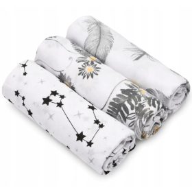   Textil pelenka - Muslin pelenkák színes prémium pelenkák 3 db