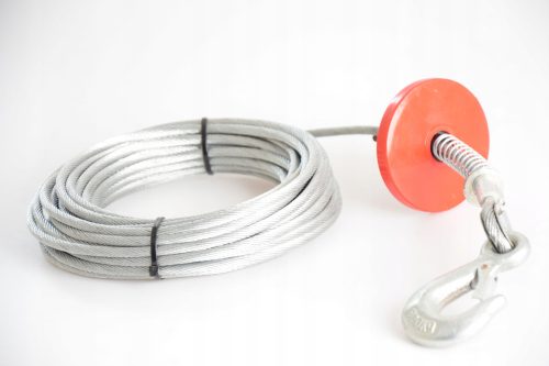 Kötél Horganyzott acél kábel 6mm -19x7-12m + horog