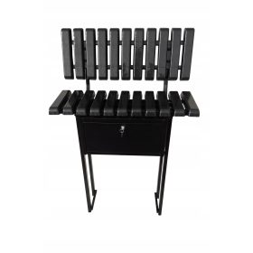 Mar-pol pad háttámlával 80 x 30 x 120 cm, fekete