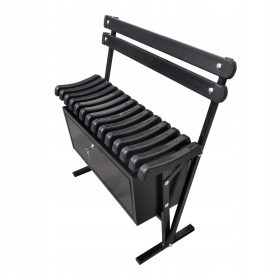 Fém háttámlával ellátott pad 80 x 25 cm