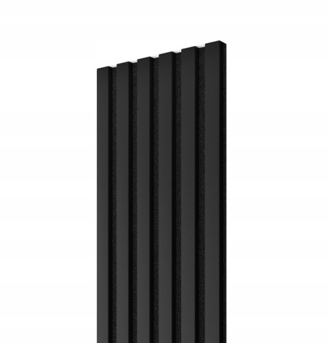 Díszléc Lamele3D 30x275 cm matt fekete