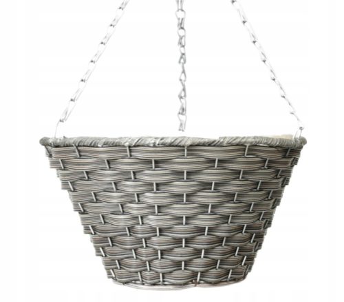  Dixiestore virágcserép 31 cm x 31 x 16 cm átmérő 31 cm műanyag szürke és ezüst árnyalatok
