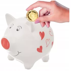 Pénz doboz - Piggy bank kerámia/szív/bontás!