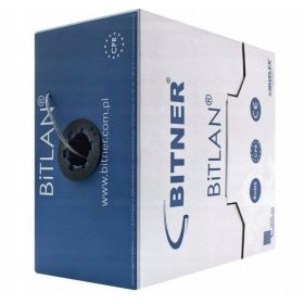 Bitner TI0006 U/UTP csavart érpár, 5e kat., 1 m, szürke