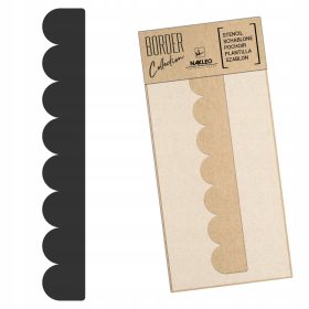   Stencil festéshez - Festési sablon 21x45cm / fodros - félkör 5 cm