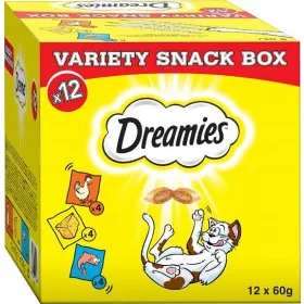   Macskaeledel, finomság macskáknak - Dreamies Mega Box Mix ízek egy macska 12x60g -hoz