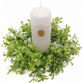  Áldozói gyertya dekoráció bukszus asztal