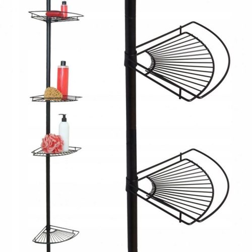 Yoka Home teleszkópos sarokpolc 276 x 28,8 x 21,5 cm fém fekete