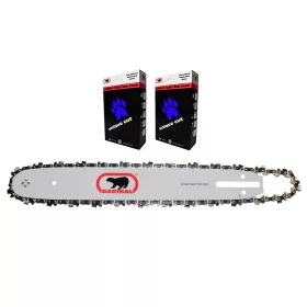   Láncfürész láncvezetö - 2x erős FC lánc + vezető 45 cm | 3/8"