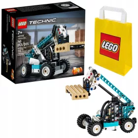    LEGO Technic teleszkópos rakodó 42133 + LEGO papírtáska 6315786 sárga 24x8x18 cm