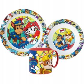   Tál, csészealj csecsemőknek - PSI járőr ételkészlet tányér tál bögre