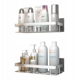   Fürdőszoba polc - 2xWC FÜRDŐSZOBAI ZUHANYPOLC fúrás nélkül