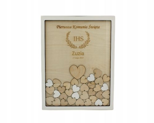  Vendégkönyv FRAME Communion Fehér IHS rétegelt lemez