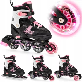   Gyermek retro korcsolya - Spokey Skates 4in1 állítható hengerek 30-33
