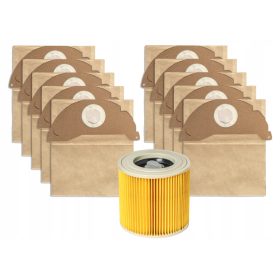   Porszívó táska - 10x táskák + szűrő a Karcher MV2 WD2 A2004 -hez