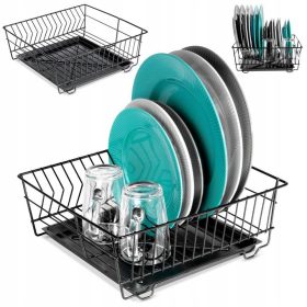   Edény szárító - Kis szárító egy fekete mosogatógéphez