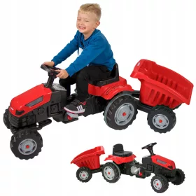   Pedálos traktor - Traktor a pedálokhoz Trailer nagy Max XL Red