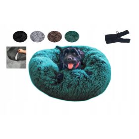    Lagram kutya kanapé, fekete, szürke árnyalatok, 80 cm x 80 cm