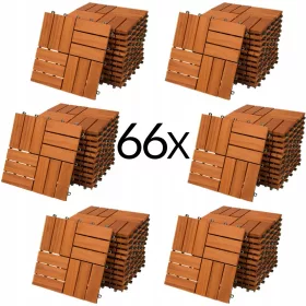   Teraszburkoló - Casaria Mosaic Terrace Wood Acacia 30x30 66 DCS