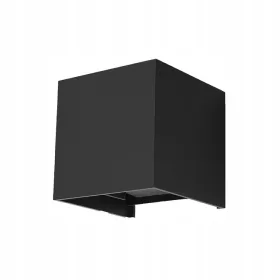    Sollux Lighting fekete kerti fali lámpa beépített 6 W-os LED-forrással