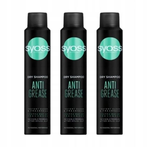 Syoss Anti Grease száraz sampon 200 ml x3