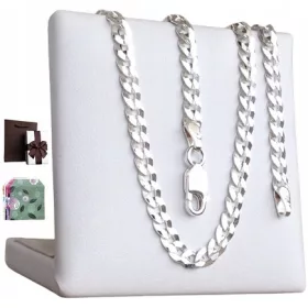    Férfi ezüst lánc, SZÉLES PÁNCEL, 925 ezüst (AJÁNDÉKBA)