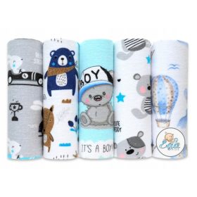 Textil pelenka - Flanel pelenkák színes pelenkák 5 db