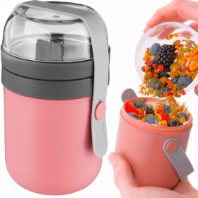   Élelmiszertartó - Berghoff Leo dupla vacsoratartály, rózsaszín, 500 ml