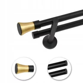   Kész függönyrúd - Dupla függönyrúd 19 mm + 19 mm 340 cm