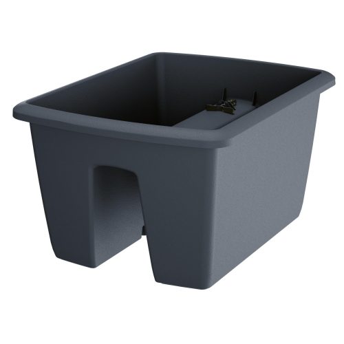  Prosperplast virágcserép 39,8 cm x 28,8 x 21 cm műanyag szürke és ezüst árnyalatú