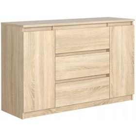   Fiókos szekrény gyerekszobába - Játékszekrény 2d 3s 120cm Sonoma tölgy